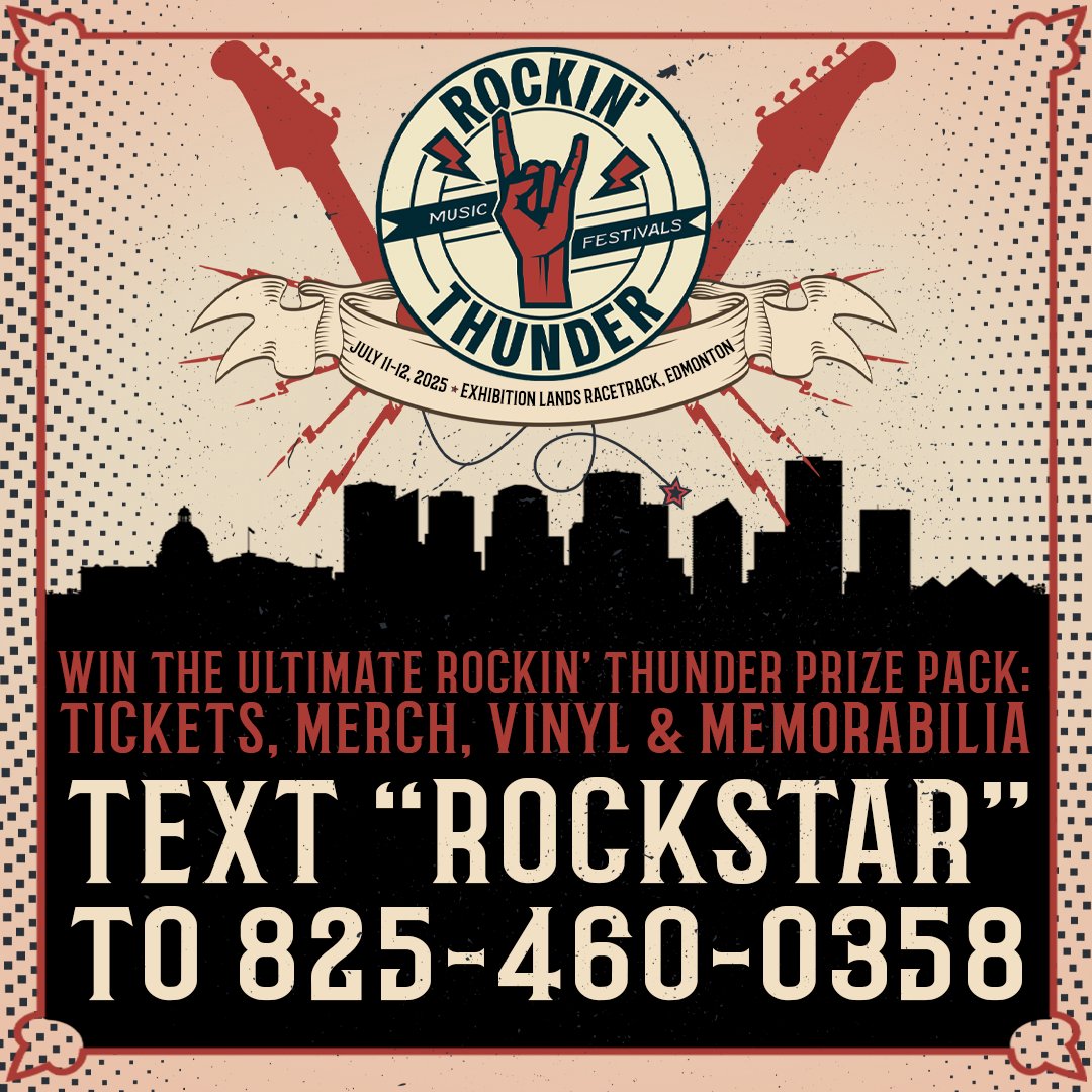 Your chance to win Platinum Circle tickets and Rockin' Thunder artist memorabilia is as easy as sending a text 💬 Put your name in the draw today for the ultimate Rockin' Thunder Prize pack! laylo.com/rockinthunderf…