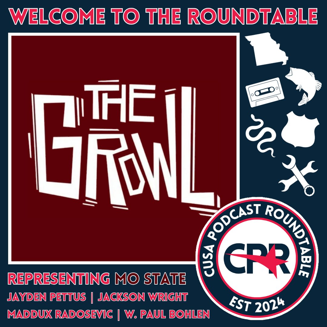 🚨 NEW MEMBER ALERT! 🚨

Please welcome The Growl, our representatives of the Missouri State Bears!   

Jayden Pettus, Jackson Wright, Maddux Radosevic, and W. Paul Bohlen run the show from the Show-Me State! 🐻

#CUSA | #MoState
