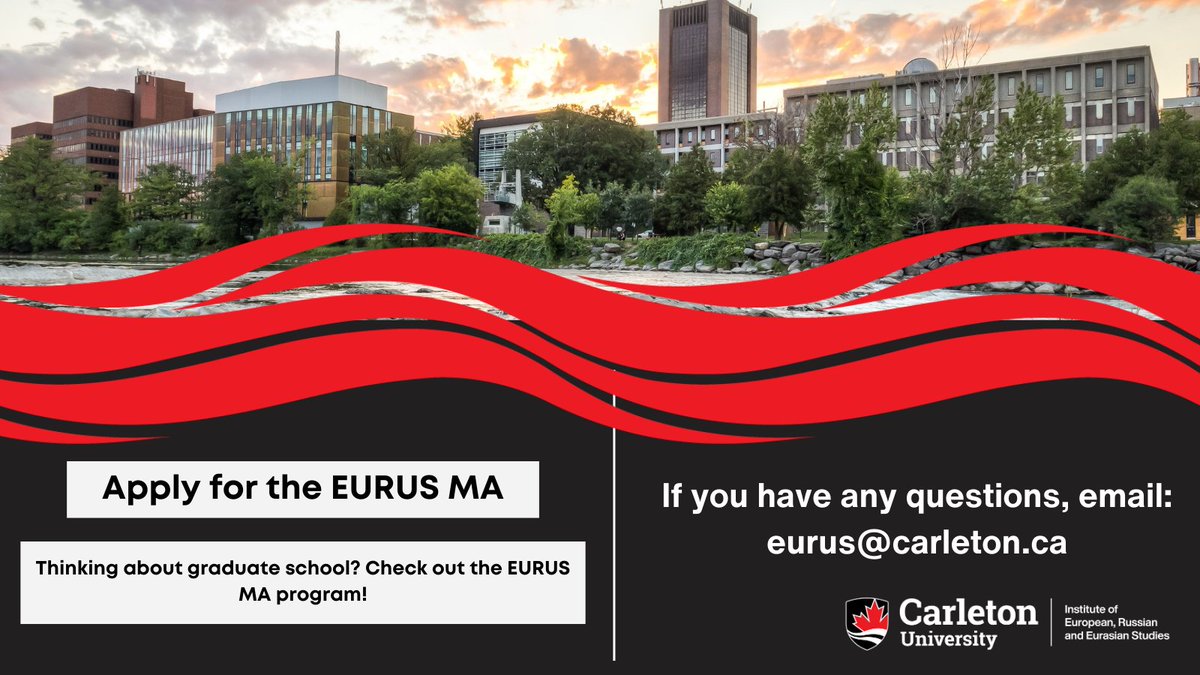 Thinking of applying to graduate school? It's not too late to apply for an MA in European, Russian and Eurasian Studies at Carleton University! Find out more about the program and how to apply here: carleton.ca/eurus/graduate…