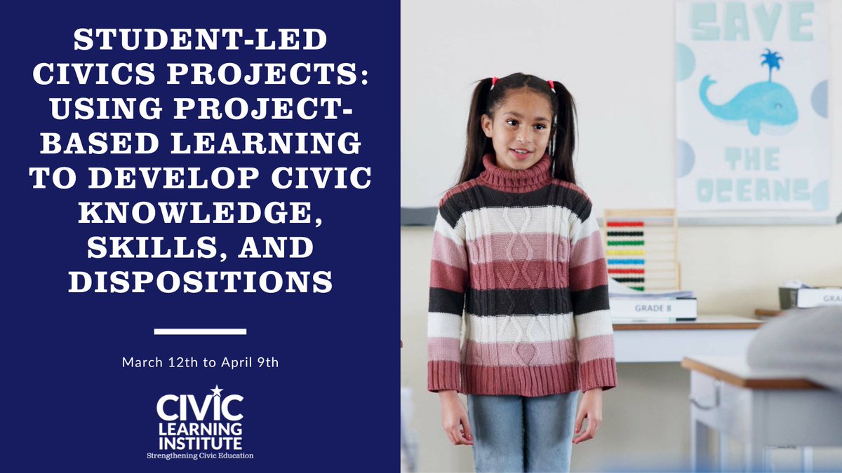 DKPHarvard's tweet image. LAST CHANCE to register for our upcoming 4-week online course on project-based learning and student-led civics, part of our Civic Learning Institute at @hgse! Registration is $15 and closes on Sunday, March 9th. Sign up now at bit.ly/3ERpcWv.
