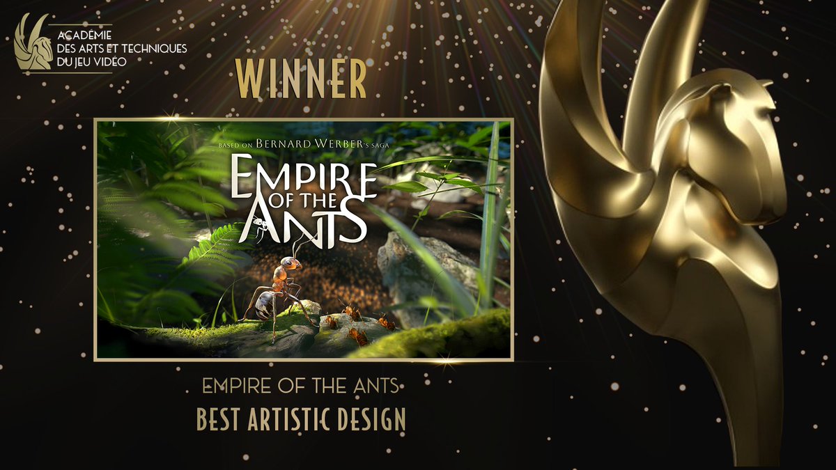 Thanks a lot #Pegases2025! 

🔄 RT + FOLLOW <a href="/Microids_off/">Microids</a> &amp; <a href="/EmpireAntsGame/">Empire of the Ants 🌿 OUT NOW</a> to try to WIN A KEY of Empire of the Ants to celebrate the Best Artistic Design Award 🏆