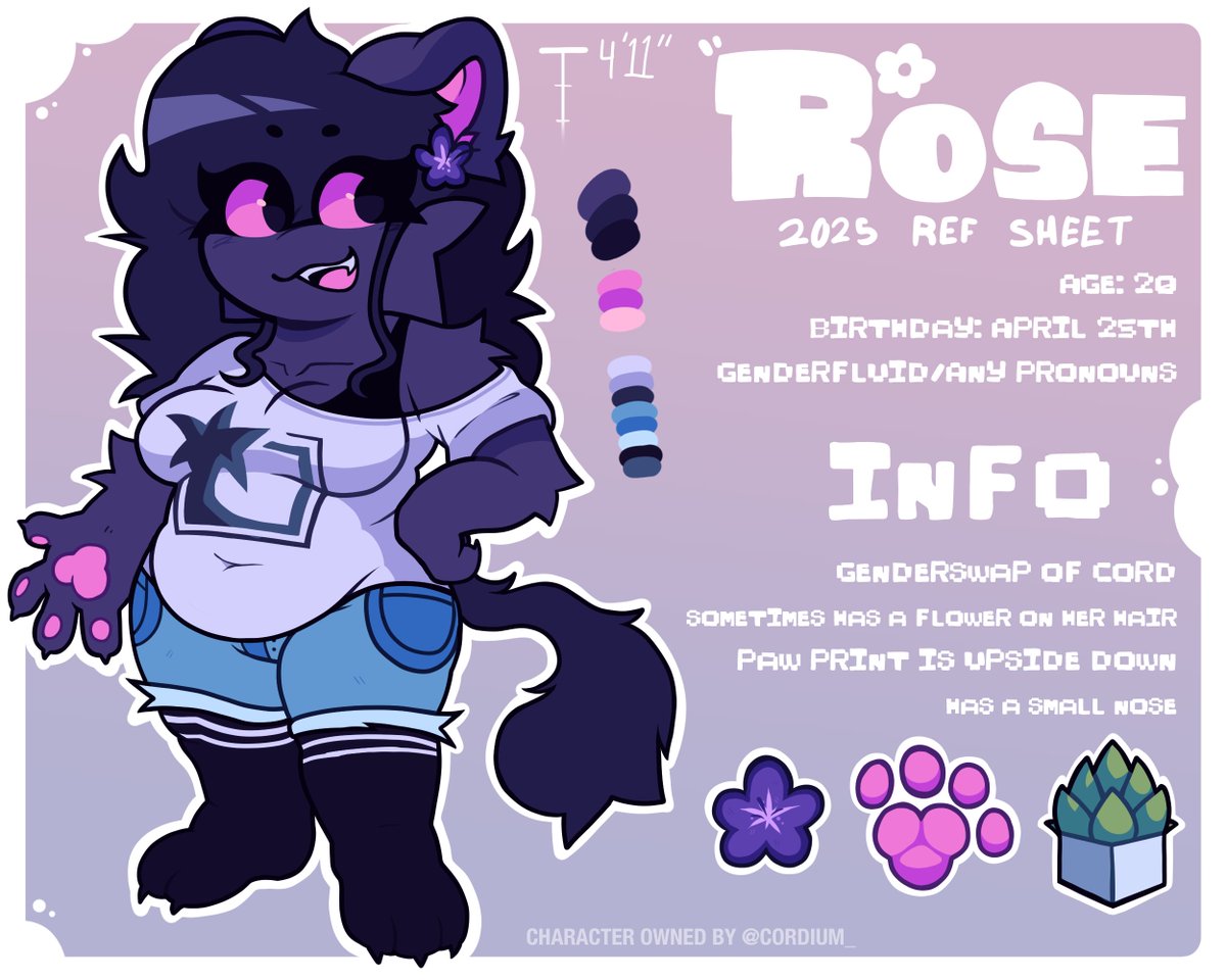 Cordium_'s tweet image. Btw heres some slightly updated refs for Cord and Rose : 3