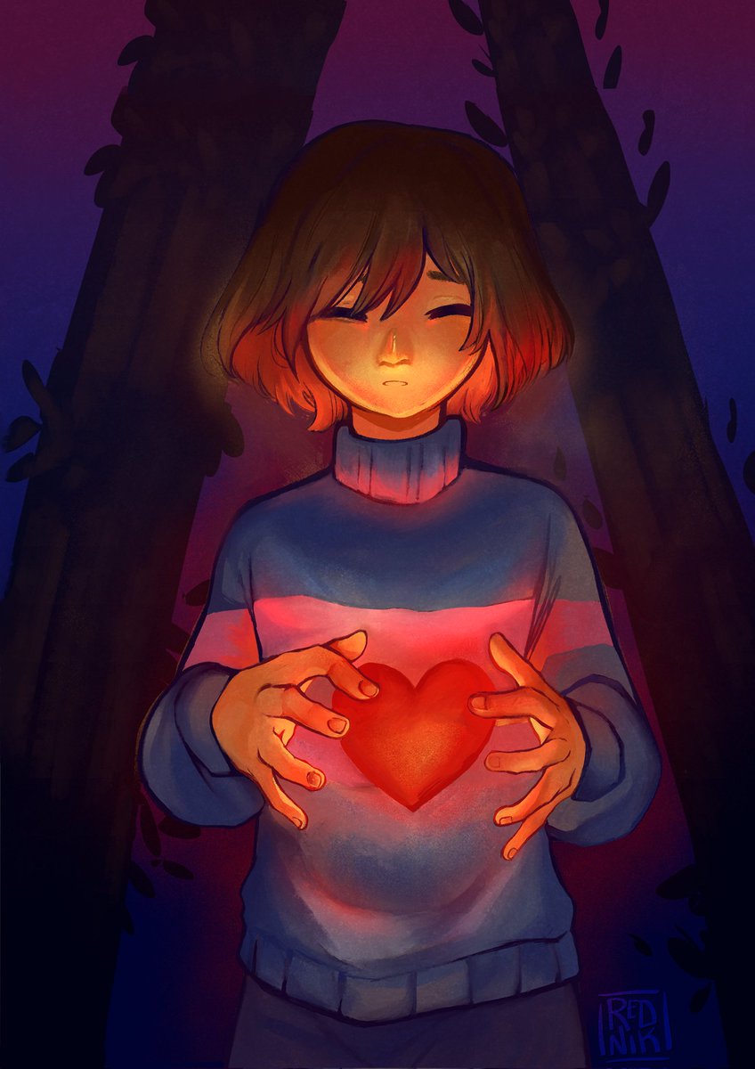 RednikD's tweet image. Determination✨️ 
.
.
.
#undertale #frisk #friskfanart #digitalart #myartwork