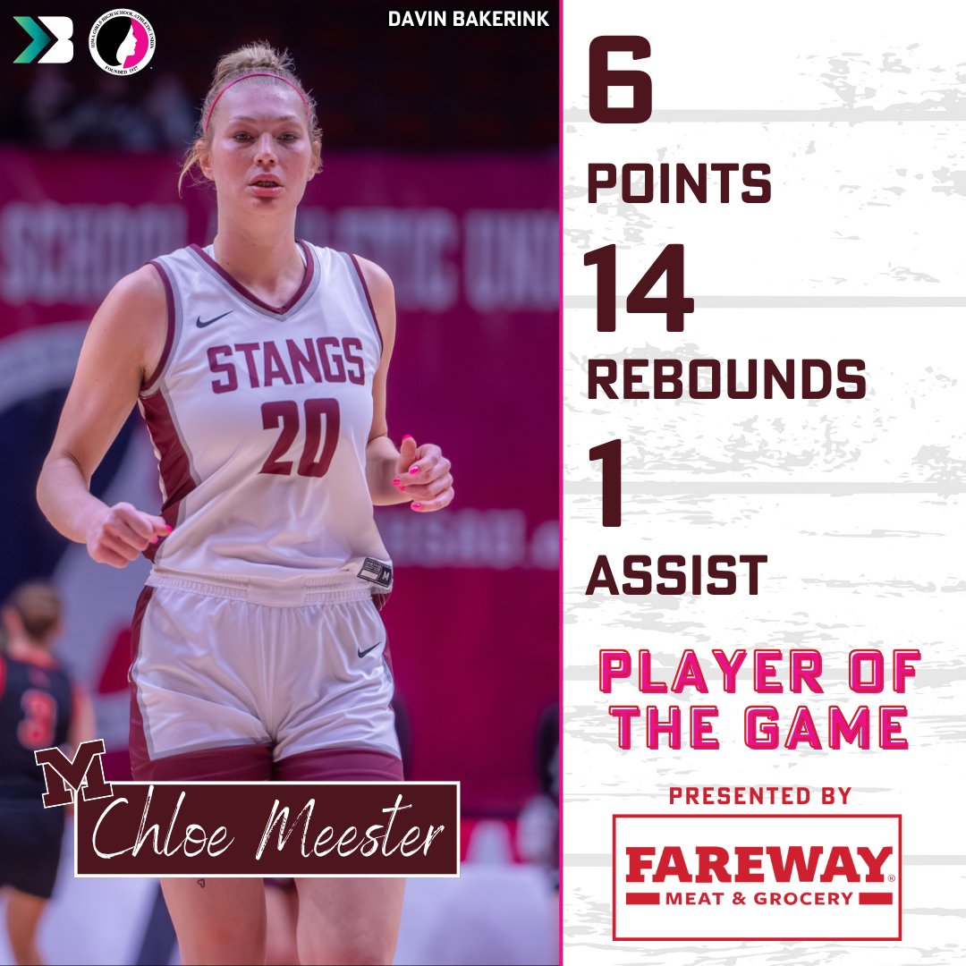 Chloe Meester of Mount Vernon is your player of the game sponsored by Fareway!

#iahsbkb #ighsau