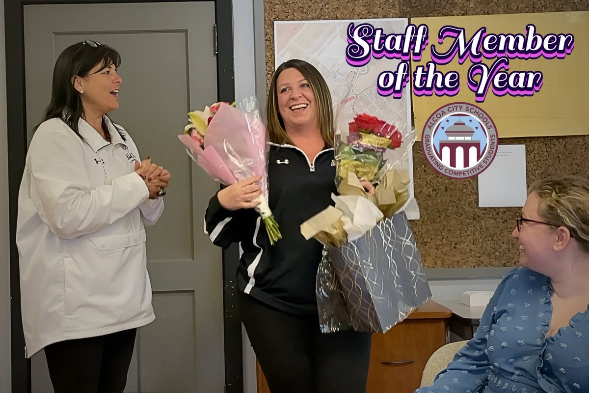 Alcoa City Schools would like to congratulate Mrs. Michelle Knight! She was selected as the 2024-25 Alcoa Educator Support Center Staff Member of the Year! edl.io/n2043142