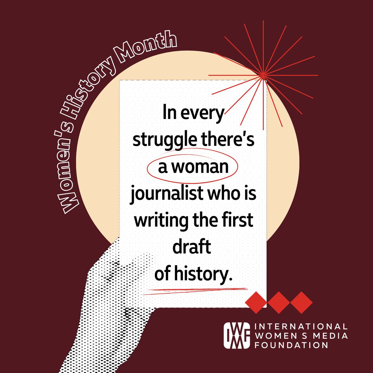 International Women's Media Foundation (@iwmf) on Twitter photo Women have always told our stories – the IWMF ensures they always will. As the journalism landscape changes, protecting women's role in history means fighting for an equitable, democratic news media. Join us: give at bit.ly/IWMF-WHM25. #WomenWriteHistory #WomensHistoryMonth Women have always told our stories – the IWMF ensures they always will. As the journalism landscape changes, protecting women's role in history means fighting for an equitable, democratic news media. Join us: give at bit.ly/IWMF-WHM25. #WomenWriteHistory #WomensHistoryMonth