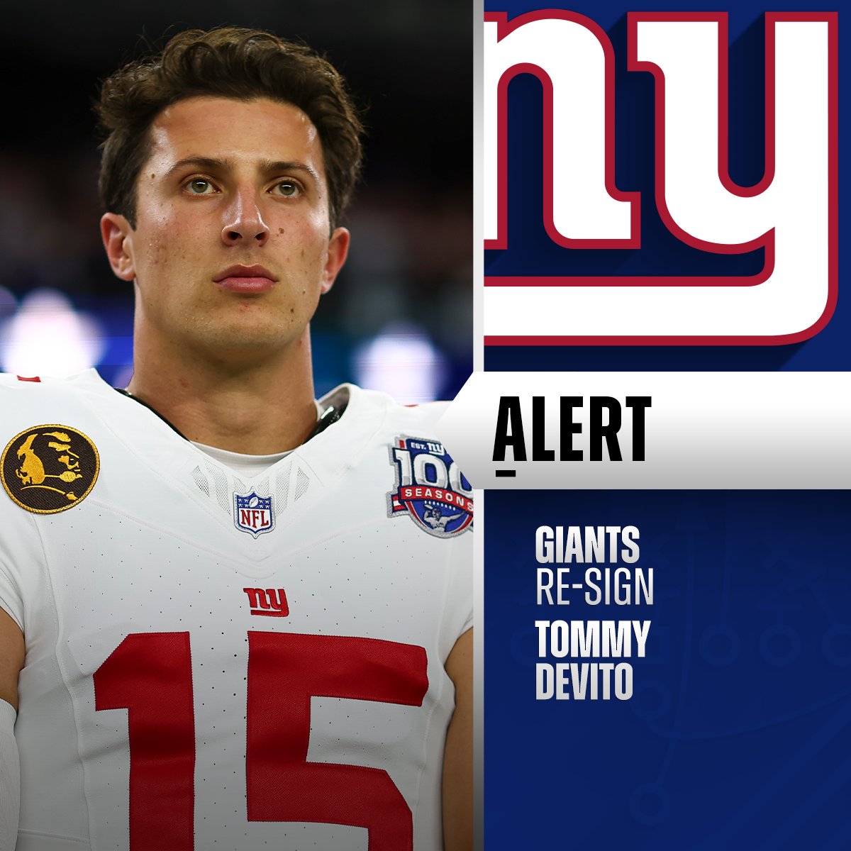 Giants re-signing QB Tommy DeVito. (via <a href="/MikeGarafolo/">Mike Garafolo</a>)