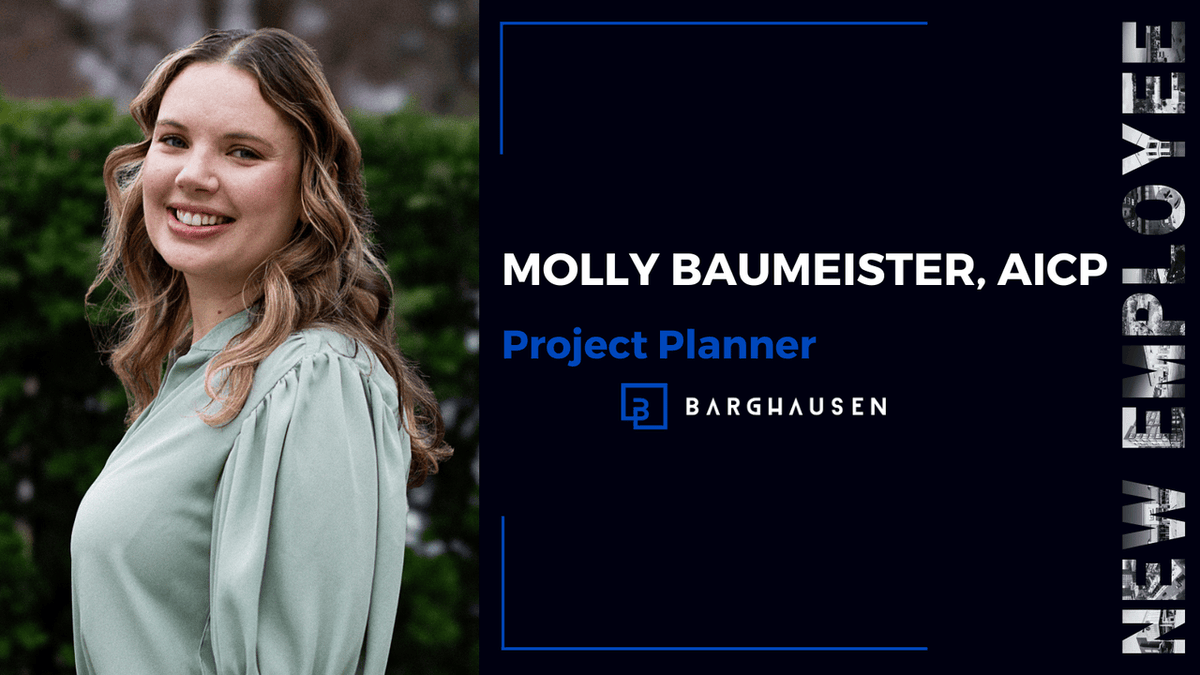 Welcome to the team, Molly Baumeister, AICP! We are thrilled to have you join our Kent, WA office as a Project Planner. 🤝

#Barghausen | #ADivisionOfCoreStatesGroup | #CivilEngineers | #CreativeSolutions | #NewHire