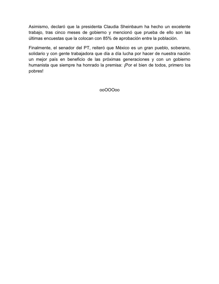 Alberto Anaya Gtz (@albertoanayagt) on Twitter photo Gracias a la capacidad de diálogo y negociación de nuestra Presidenta <a href="/Claudiashein/">Claudia Sheinbaum Pardo</a>, se pausó la aplicación de aranceles a productos mexicanos contemplados en el T-MEC hasta el próximo 2 de abril. 🇲🇽
Reconocemos su visión de estadista y altura de miras. Gracias a la capacidad de diálogo y negociación de nuestra Presidenta <a href="/Claudiashein/">Claudia Sheinbaum Pardo</a>, se pausó la aplicación de aranceles a productos mexicanos contemplados en el T-MEC hasta el próximo 2 de abril. 🇲🇽
Reconocemos su visión de estadista y altura de miras.