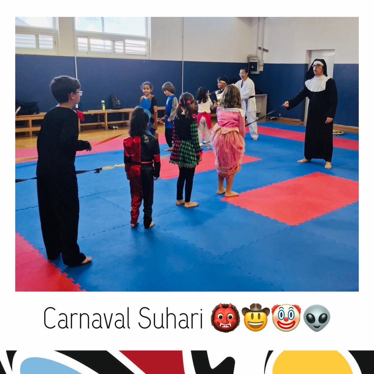 Suharikarate's tweet photo. ¡#Carnaval Suhari!
👹🤠🤡👽

Como todos los años en época de #carnavales, hacemos una clase un tanto especia, diferente, poco karate y mucha diversión! 🥳

#karate #suharikarate https://t.co/eVO7JoLn0j