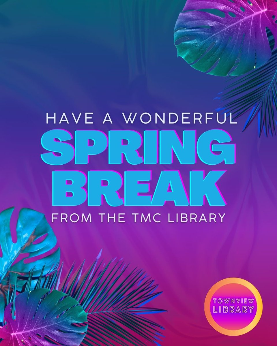 townviewlibrary's tweet image. 🌸☀️ Spring Break Mode: Activated! ☀️🌸 No alarms. No homework. Just vibes. ✌️ Whether you&apos;re hitting the beach, binge-watching your favorite shows, or finally reading that book 📖 make this break legendary! Drop your Spring Break plans in the comments! ⬇️ #SpringBreakVibes