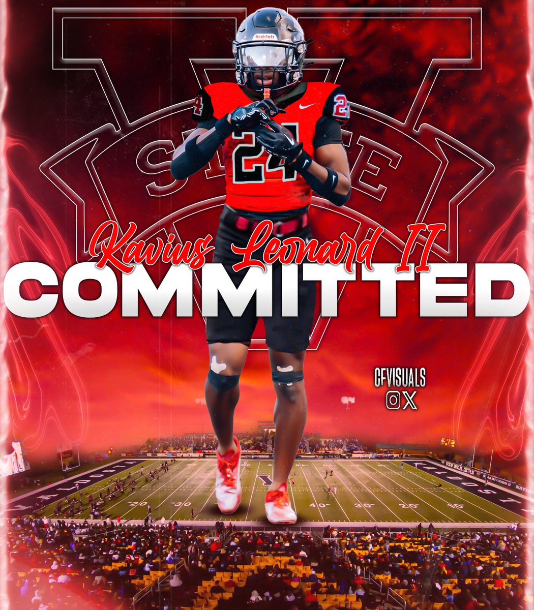 KAVIUS “KJ” LEONARD (2025) (@kaviusleonardjr) on Twitter photo Thank God🙏🏾! #COMMITTED
<a href="/RecruitGeorgia/">Recruit Georgia</a> <a href="/CavsRecruits/">Callaway Football</a> @ValdostaStateFB <a href="/JHolmes20___/">Jamarkis Holmes Ed.S</a> <a href="/coach2250/">CoachCaseySmith</a> <a href="/Coach_Kee_/">Tyson Kee</a> <a href="/Tigner_T/">Coach Tigner</a> <a href="/LichonTerrell/">Coach Terrell ‼️</a> Thank God🙏🏾! #COMMITTED
<a href="/RecruitGeorgia/">Recruit Georgia</a> <a href="/CavsRecruits/">Callaway Football</a> @ValdostaStateFB <a href="/JHolmes20___/">Jamarkis Holmes Ed.S</a> <a href="/coach2250/">CoachCaseySmith</a> <a href="/Coach_Kee_/">Tyson Kee</a> <a href="/Tigner_T/">Coach Tigner</a> <a href="/LichonTerrell/">Coach Terrell ‼️</a>