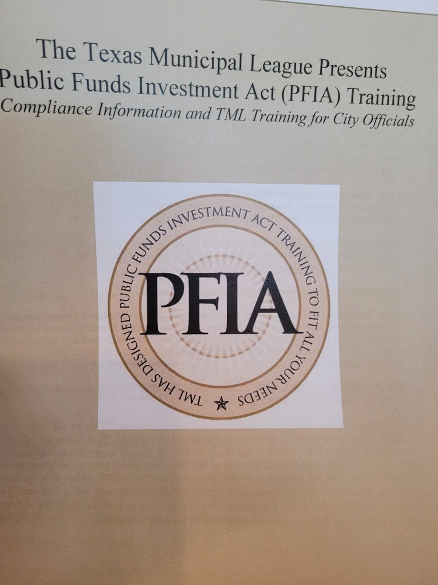 Our City Manager &amp; Finance Director are at TML's Public Funds Investment Act Training, ensuring smart, responsible financial management for Socorro. Ongoing education helps us make informed, strategic decisions that benefit our community!