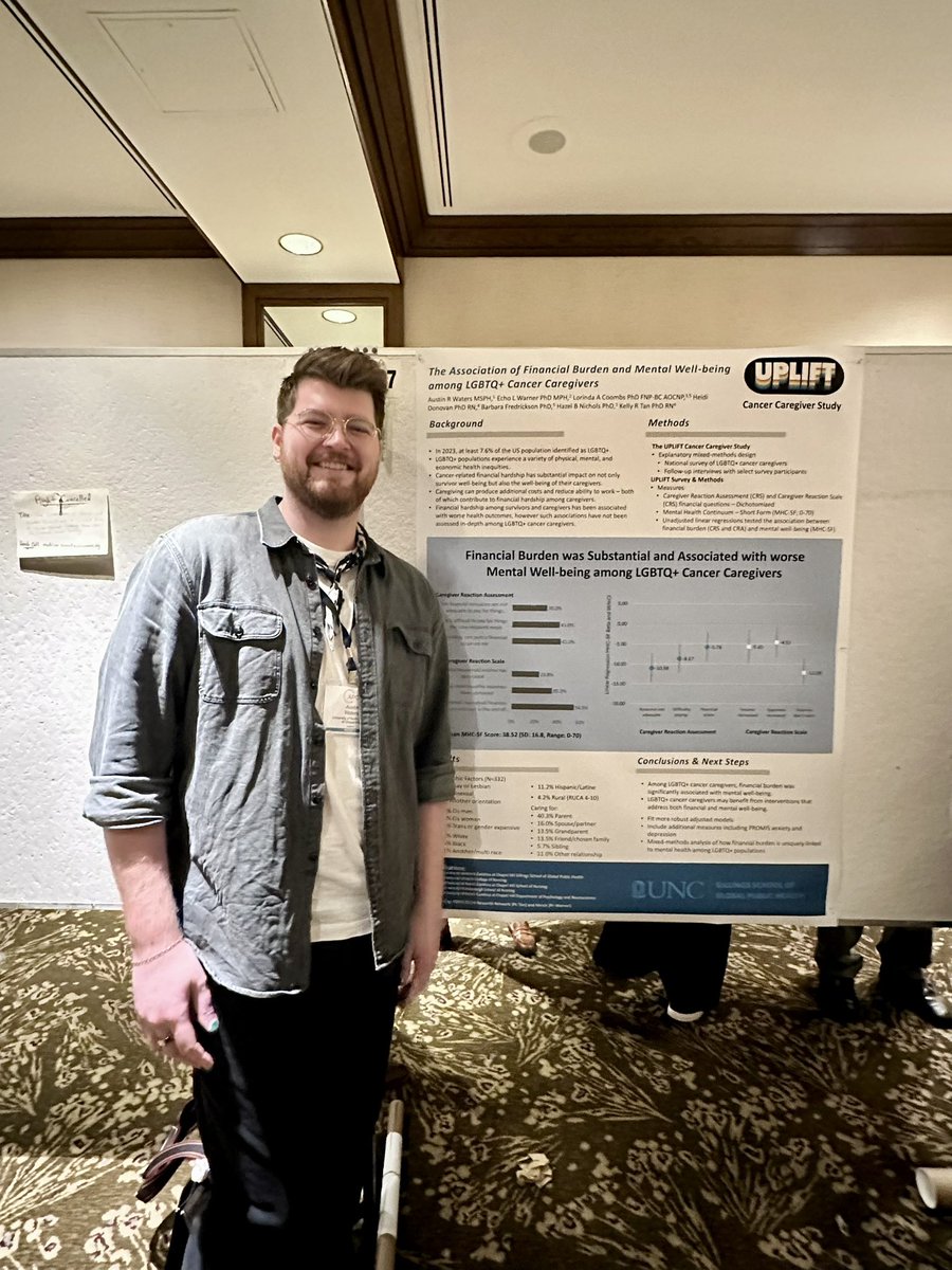 Thrilled to be able to present a poster at the <a href="/APOSHQ/">APOS</a> 2025! A sneak peak into the preliminary findings from the UPLIFT study focused on the financial and mental well-being of LGBTQ+ cancer caregivers (PI: Kelly Tan)