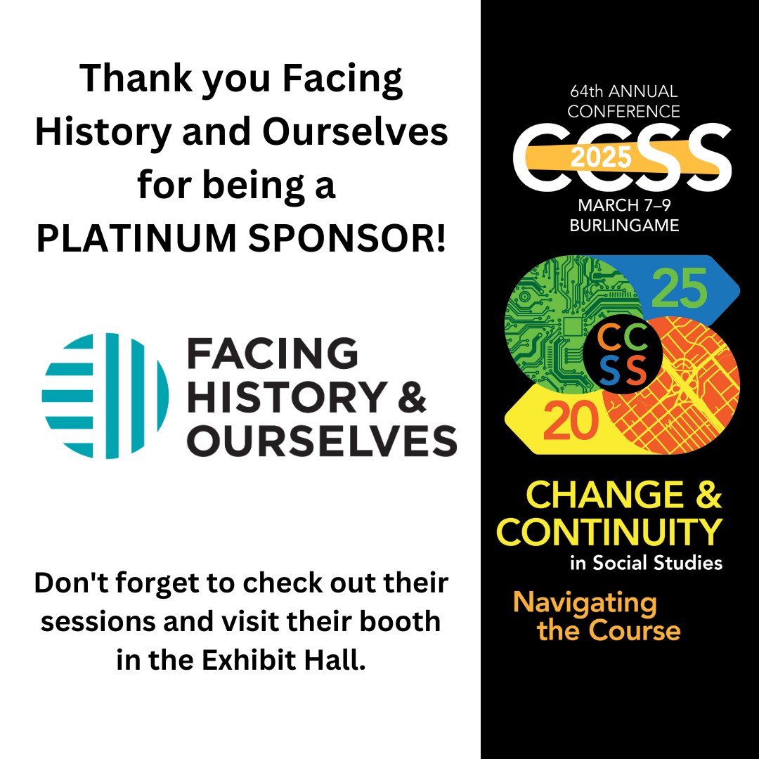 We are so thankful for the support from @icivicsinc  for their being a Gold Sponsor and for sharing all of their resources with our California Social Studies educators. #CCSSS25