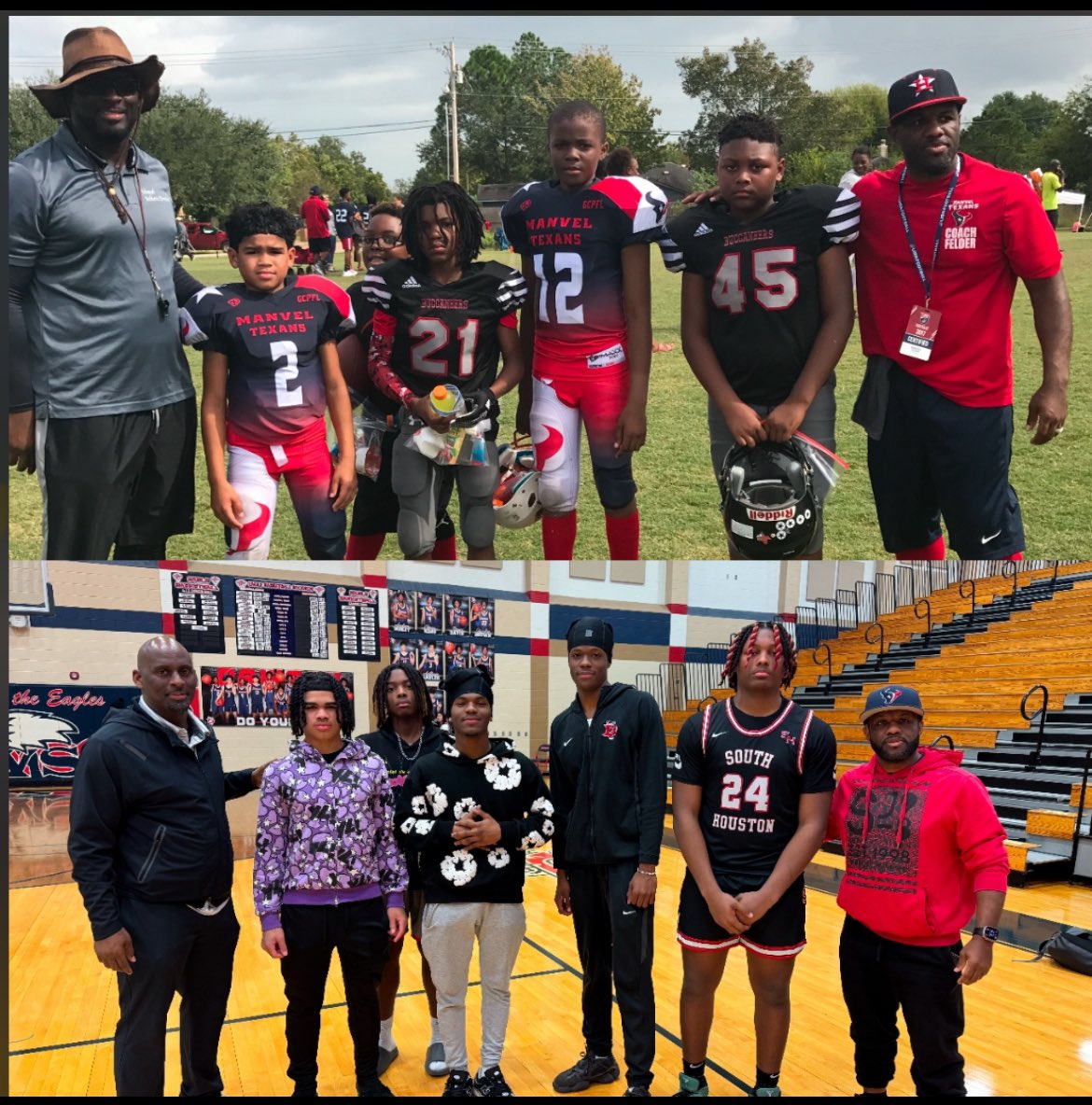 Q Felder (@mister_cue_) on Twitter photo How it Started..
How’s it Going
#ThrowbackThursday
Coach Cue
Coach Ish
<a href="/Jayden_Felder_/">Jay Felder</a>
<a href="/Xaviermuhamma24/">Xavier Muhammad</a>
<a href="/jalonbrownn/">Ja’Lon Brown</a> How it Started..
How’s it Going
#ThrowbackThursday
Coach Cue
Coach Ish
<a href="/Jayden_Felder_/">Jay Felder</a>
<a href="/Xaviermuhamma24/">Xavier Muhammad</a>
<a href="/jalonbrownn/">Ja’Lon Brown</a>