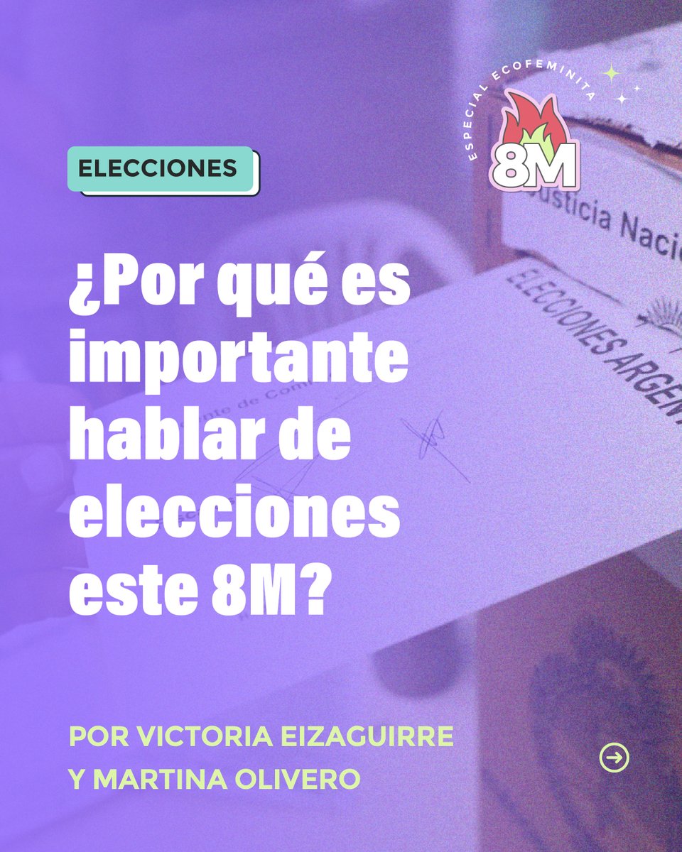 EcoFeminita (@ecofeminita) on Twitter photo 𝐄𝐬𝐩𝐞𝐜𝐢𝐚𝐥 𝟖𝐌 | ¿Cómo nos preparamos para el año de cambios electorales? 🗳️👇
✍️ Por <a href="/martina_olivero/">Martina Olivero</a> y <a href="/VickyEiza/">Vicky Eizaguirre 💚</a> 𝐄𝐬𝐩𝐞𝐜𝐢𝐚𝐥 𝟖𝐌 | ¿Cómo nos preparamos para el año de cambios electorales? 🗳️👇
✍️ Por <a href="/martina_olivero/">Martina Olivero</a> y <a href="/VickyEiza/">Vicky Eizaguirre 💚</a>
