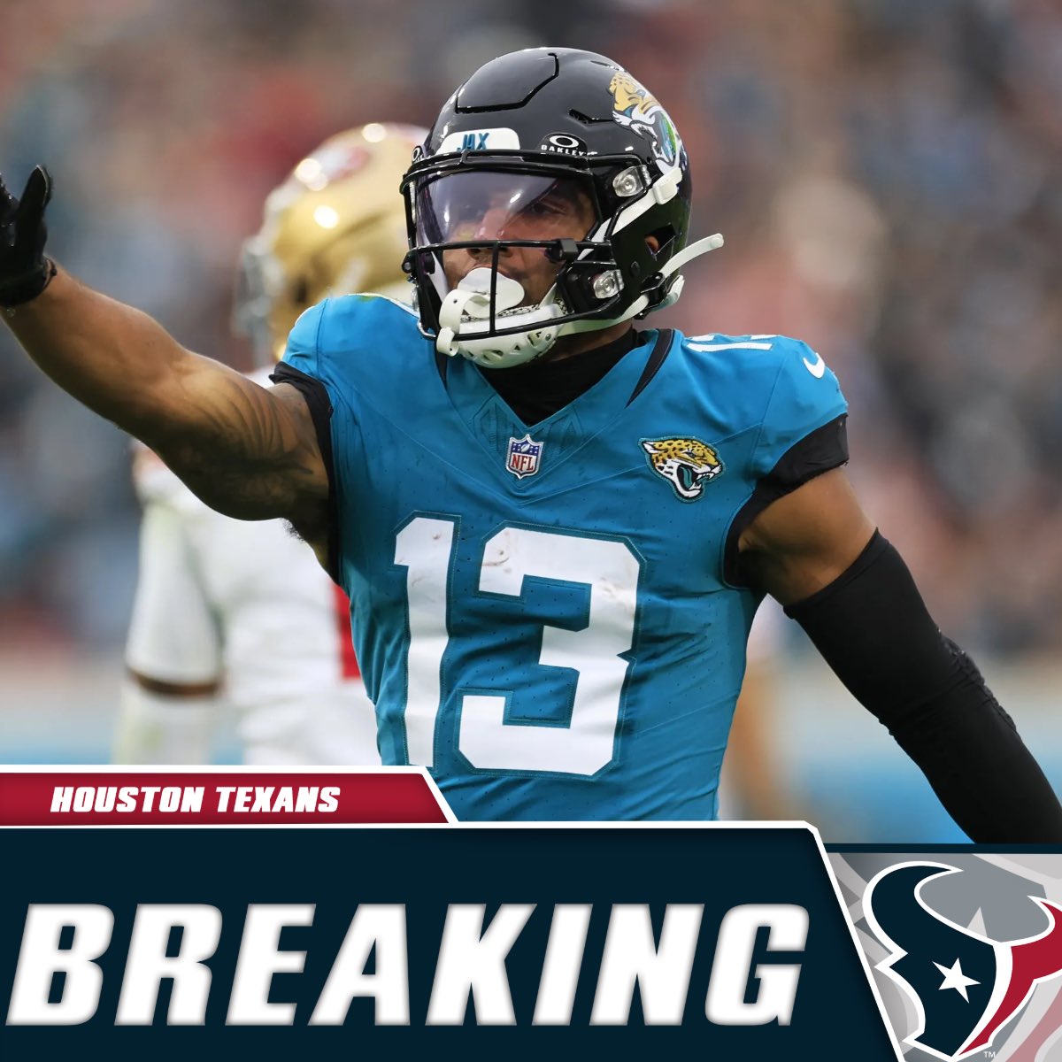 Nick Schwager (@nickschwagernfl) on Twitter photo The Jaguars are trading WR Christian Kirk to the #Texans for a 2026 seventh-round pick 🔥
(Via <a href="/DMRussini/">Dianna Russini</a>) The Jaguars are trading WR Christian Kirk to the #Texans for a 2026 seventh-round pick 🔥
(Via <a href="/DMRussini/">Dianna Russini</a>)