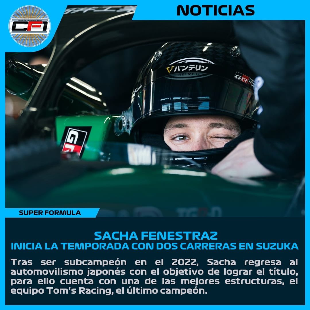 #SFormula 🇯🇵

Ya falta poco, apenas un par de horas para que se comience a girar en Suzuka en el inicio de la temporada 2025.

📝Horarios, TV y Previa para acompañar a <a href="/sachafenestraz/">Sacha Fenestraz</a> 👉🏻 corazonf1.com/noticias/4675-…