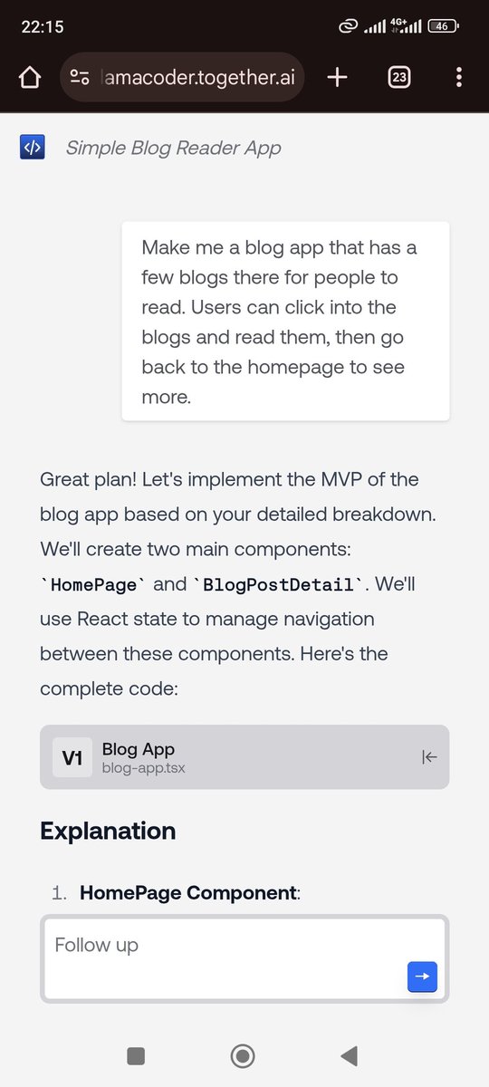 ukoh_bennet's tweet image. Project 18 of the #ALXAI Starter Kit: I built a fully functional blog post app using just a prompt with LlamaCoder! This project shows how open-source AI tools streamline development and boost productivity. #LlamaCoder #AITools #Alx_Ai