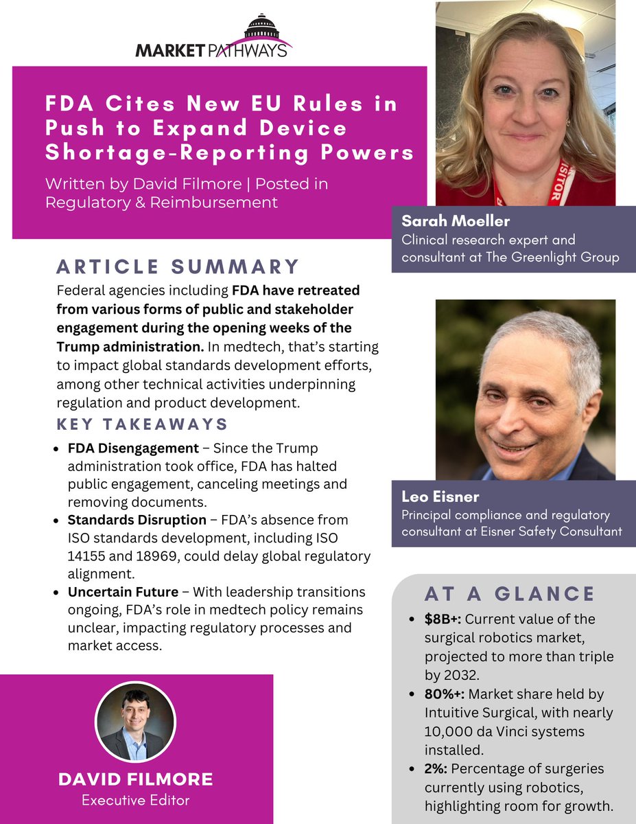 Federal agencies including #FDA have retreated from various forms of public and stakeholder engagement during the opening weeks of the Trump administration. In #medtech, that’s starting to impact global standards development efforts and more: bit.ly/3F4L0OL