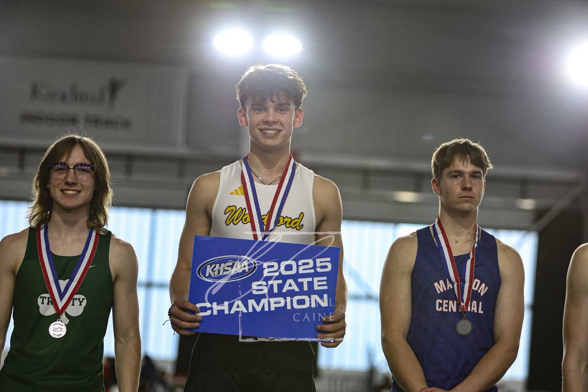 Jackson Gray won the Class 3A state indoor pole vault title today.