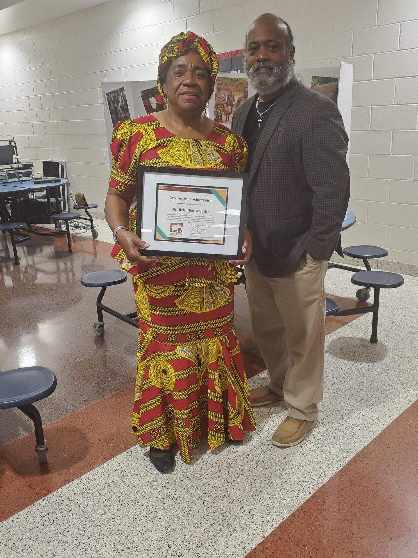 Honoring Dr. Helen Davis-Frazier for Black History Month at Burke High School.