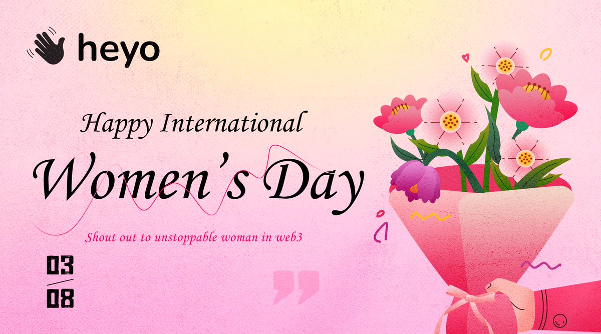 Celebrating the fearless, the innovative, and the unstoppable women in Web3! 💪✨

This International Women’s Day, heyo is spotlighting the incredible women shaping the future of blockchain, crypto, and decentralized tech. Whether you're a builder, a trader, a creator, or a