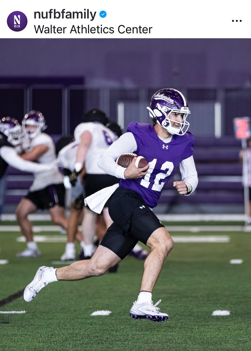 Thrilled to see #12 participating in Spring practice!!  🟣⚪️⚫️