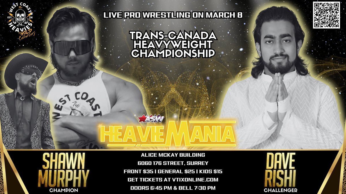 ASW CANADA (@aswcanada) on Twitter photo The Phoenix has risen to the top of the ASW food chain
This Saturday, he will face the top dog of ASW, The Main Attraction
It's <a href="/daverishipw/">Rishi</a> vs. <a href="/shawn_murphypro/">Shawn Murphy</a> w/ <a href="/LanceskullzSeth/">Lance Skullz</a> for the 20 lbs of gold...
Giddyup! Don't miss this one! See it live at HeavieMania! The Phoenix has risen to the top of the ASW food chain
This Saturday, he will face the top dog of ASW, The Main Attraction
It's <a href="/daverishipw/">Rishi</a> vs. <a href="/shawn_murphypro/">Shawn Murphy</a> w/ <a href="/LanceskullzSeth/">Lance Skullz</a> for the 20 lbs of gold...
Giddyup! Don't miss this one! See it live at HeavieMania!