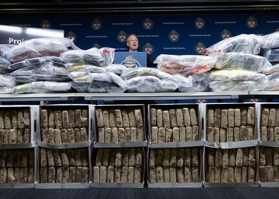 Below is $83 MILLION IN DRUGS that were seized…

In Toronto, Canada, which entered the country through their Southern border.  

But sure, let’s put tariffs on Canada, right?