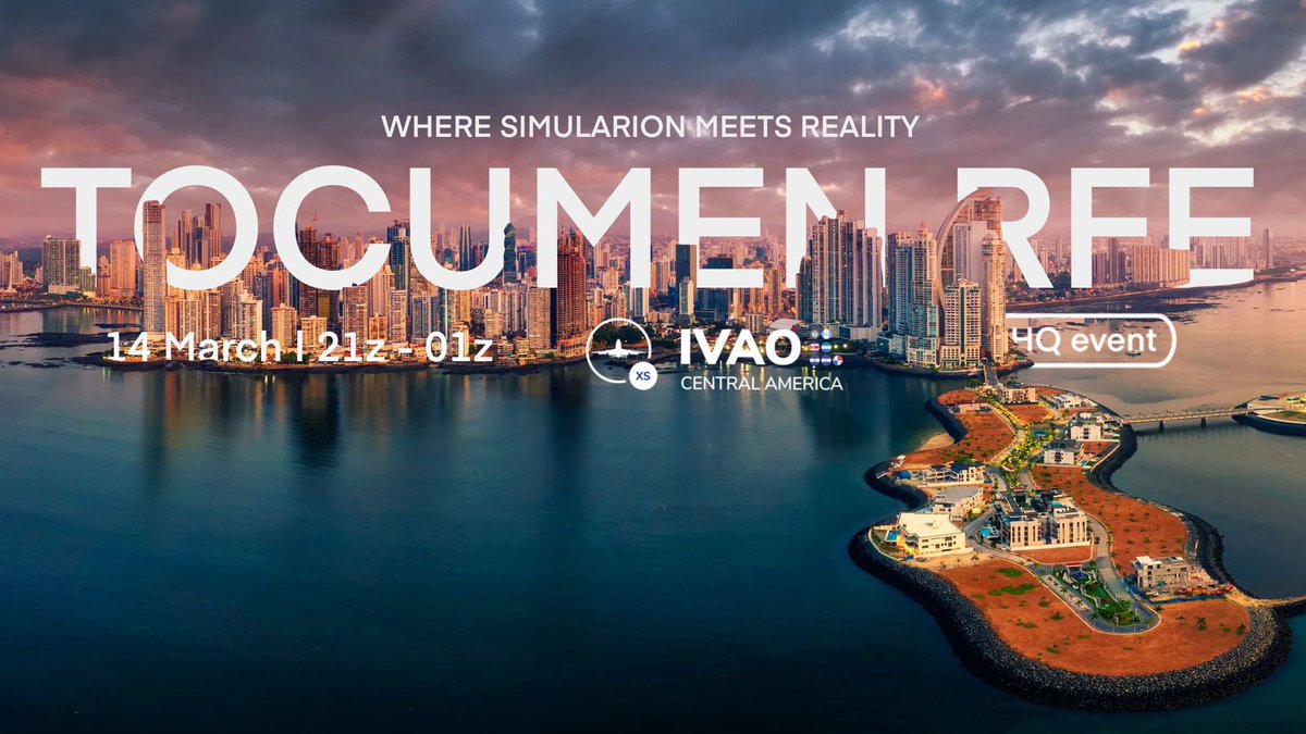 ¡Enciende tus motores para vivir una experiencia emocionante en el próximo evento “Tocumen Real Flight Event”!
El 14 de marzo de 2025, de 2100Z a 0100Z, tienes la oportunidad de llevar el Aeropuerto de Tocumen MPTO a su máxima capacidad. 🛫

booking.xs.ivao.aero