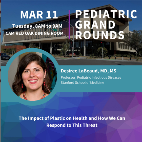 Stanford Pediatrics (@stanfordpeds) on Twitter photo Join us when <a href="/LaBeaud_Lab/">LaBeaud Lab</a> Dr. Desiree LaBeaud presents scientific evidence on how plastic harms health from macro to nano scale. She will explore how plastic pollution affects both human & environmental health & examine unique risks to children's health & more! Join us when <a href="/LaBeaud_Lab/">LaBeaud Lab</a> Dr. Desiree LaBeaud presents scientific evidence on how plastic harms health from macro to nano scale. She will explore how plastic pollution affects both human & environmental health & examine unique risks to children's health & more!