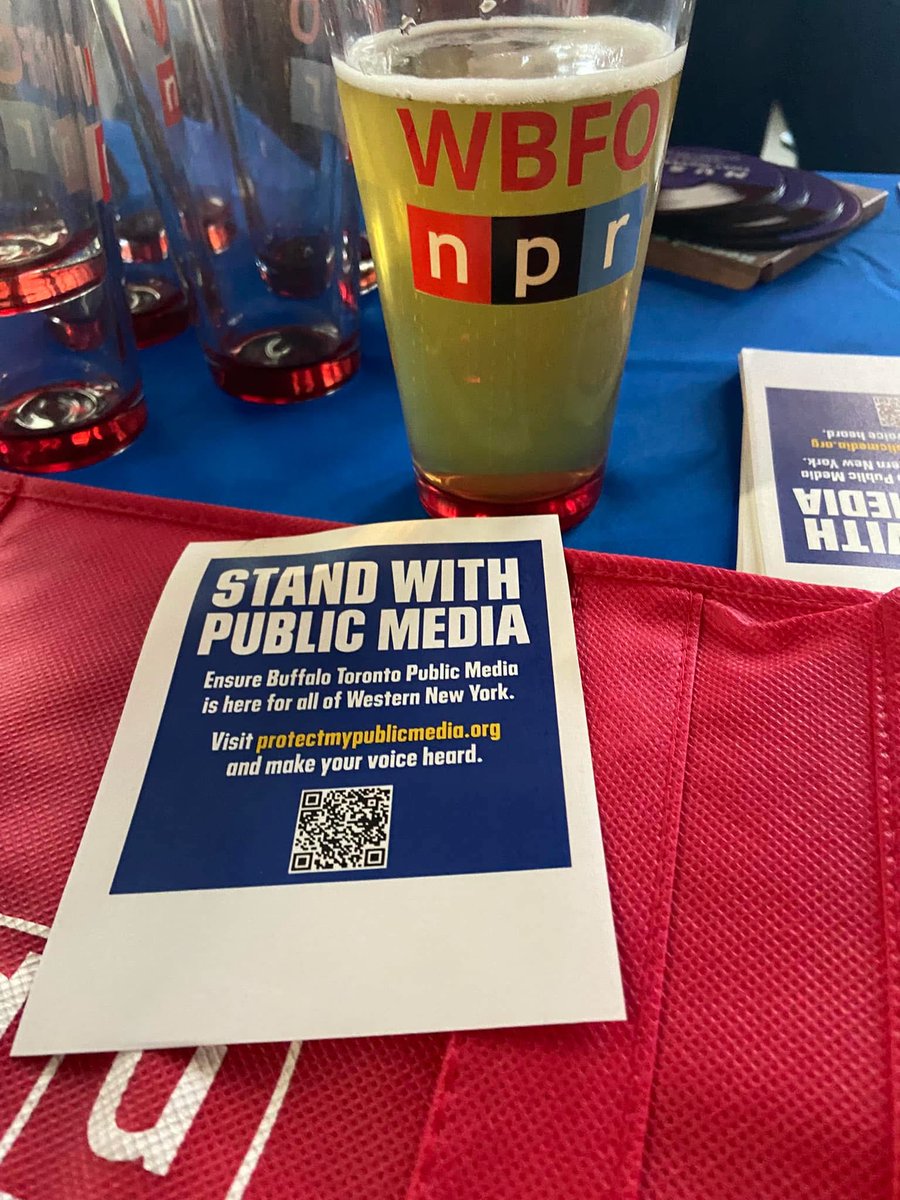 Please stop by Resurgence Brewery on Chicago Street today (3/6) as we at ⁦@WBFO⁩ take part in ‘protect my public media’ day… we will be here until 8pm and we have great swag to give away