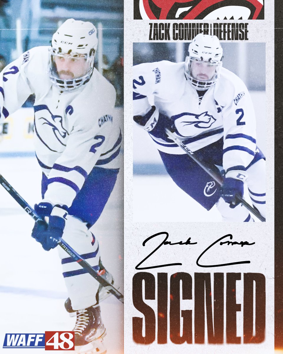 𝗡𝗘𝗪𝗦: D Zack Conner signs with Havoc ahead of Sunday matchup!

Conner is a left-handed defenseman from Chatham University!

Welcome, Zack!

➡️bit.ly/ConnerSigns

Every transaction this season is brought to you by <a href="/waff48/">WAFF 48</a>!