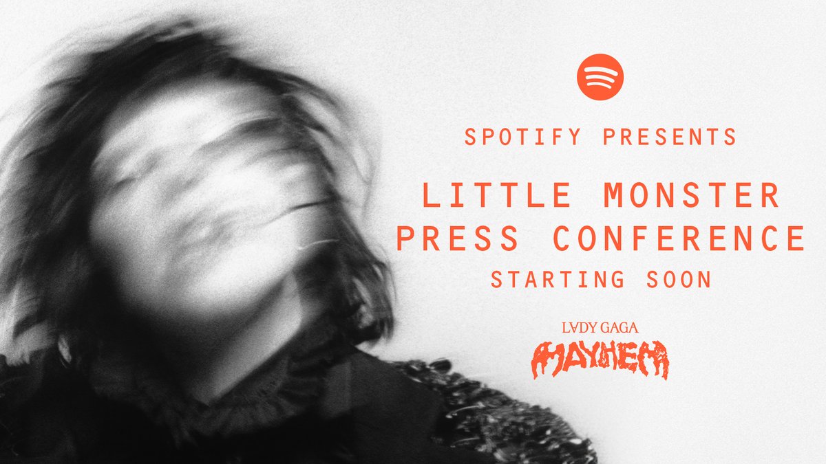 Spotify's tweet image. See you soon Little Monsters 🖤 …monsterpressconference.splashthat.com