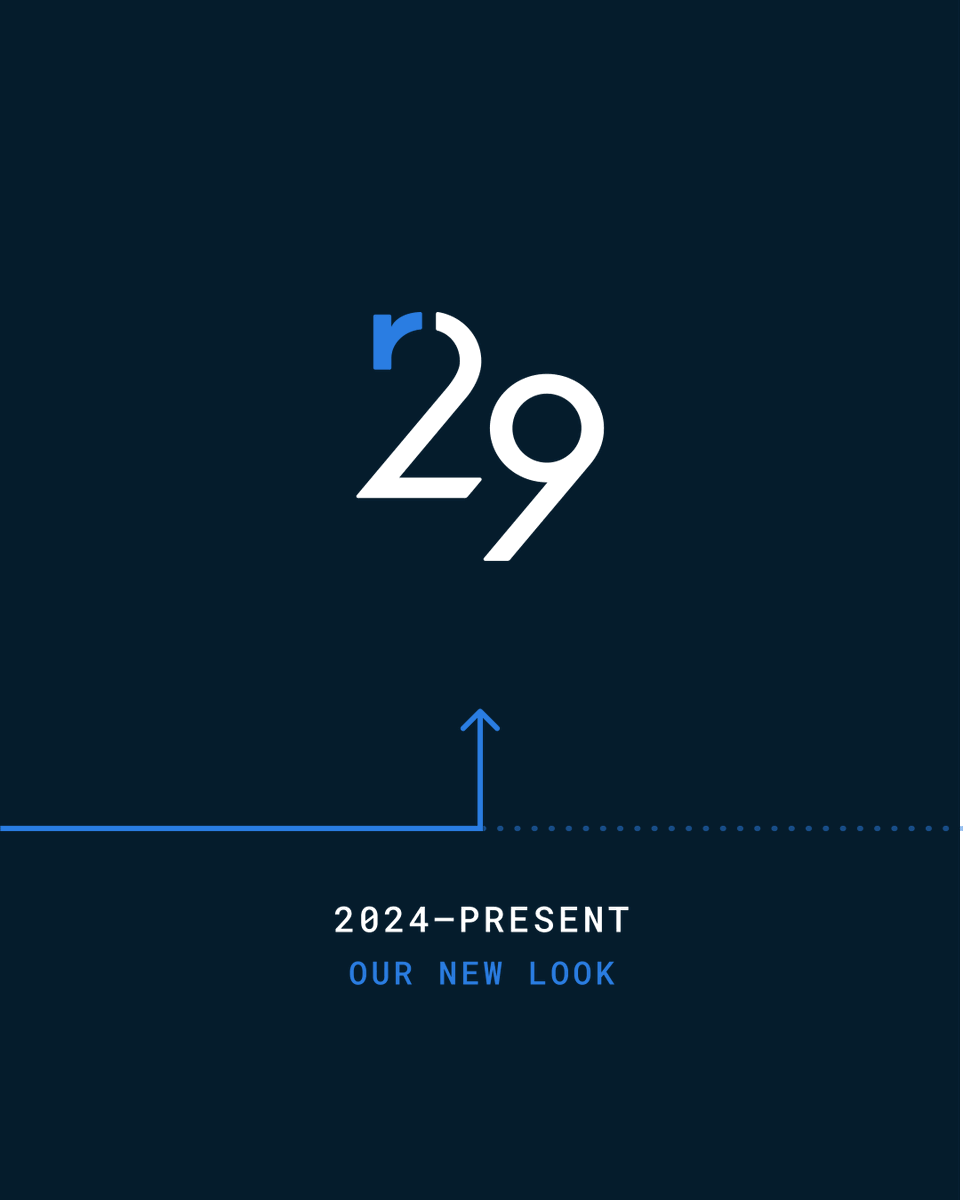 rule29's tweet image. Last Leap Year, we launched our first real brand refresh in 25 years—bold, evolved, but still true to our mission.
As we celebrate #R29Turns25, we’re sharing some of our favorite projects (seen &amp;amp; unseen). Here’s a look at our evolution ⬇️ #CreativeImpact #Rule29
