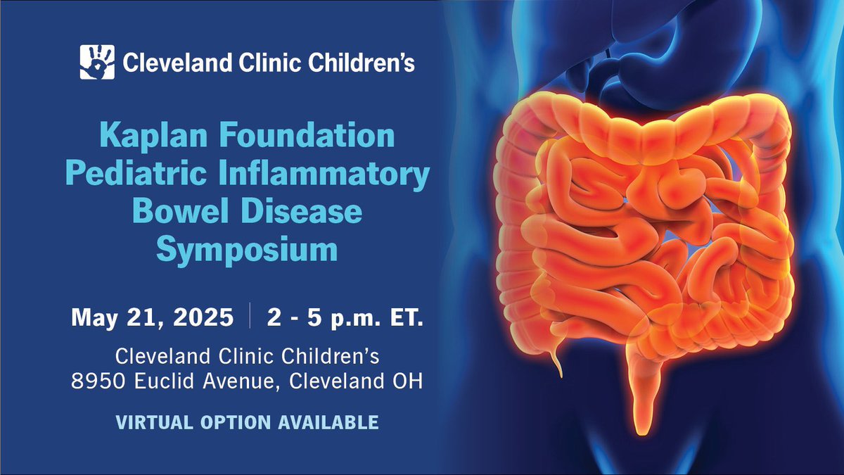 Sandra Kim MD (@sckimibdmd) on Twitter photo Please join us 5/21/25 for the 4th Annual <a href="/CleClinicKids/">Cleveland Clinic Childrenâs</a> Kaplan Pediatric IBD Symposium: speakers including <a href="/TStappenbeckMD/">Thaddeus Stappenbeck, MD, PhD</a> <a href="/CrohnsColitisFn/">Crohn's & Colitis Foundation</a> CSO Dr. Alan Moss, parent advocate <a href="/EmilyGeist11/">Emily Geist, PhD</a> & my wonderful <a href="/CleClinicKids/">Cleveland Clinic Childrenâs</a> Peds GI colleagues! <a href="/JKurowskiMD/">Jacob Kurowski</a> <a href="/JBarryMDPedsGI/">Jessica Barry</a> Please join us 5/21/25 for the 4th Annual <a href="/CleClinicKids/">Cleveland Clinic Childrenâs</a> Kaplan Pediatric IBD Symposium: speakers including <a href="/TStappenbeckMD/">Thaddeus Stappenbeck, MD, PhD</a> <a href="/CrohnsColitisFn/">Crohn's & Colitis Foundation</a> CSO Dr. Alan Moss, parent advocate <a href="/EmilyGeist11/">Emily Geist, PhD</a> & my wonderful <a href="/CleClinicKids/">Cleveland Clinic Childrenâs</a> Peds GI colleagues! <a href="/JKurowskiMD/">Jacob Kurowski</a> <a href="/JBarryMDPedsGI/">Jessica Barry</a>