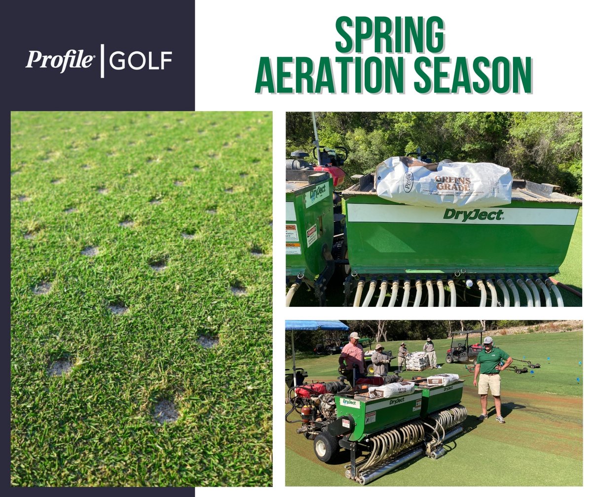 ProfileGolf's tweet image. Spring aeration season is upon us. Increase the performance of your topdressing by blending it with Greens Grade PPC. GG PPC is uniform and works with any USGA spec mix. Incorporating PPC increases plant availability of air, water, and nutrients. Works great with DryJect!