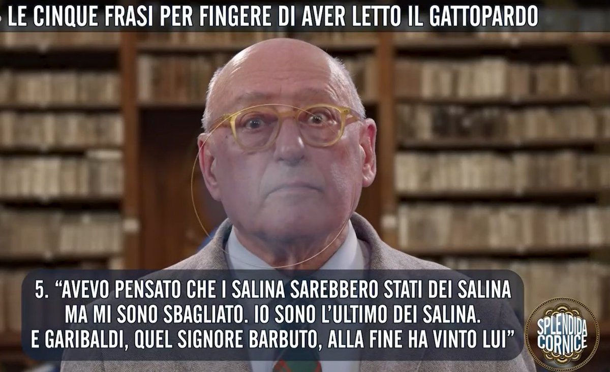alla fine ha vinto lui
#pierodorfles  #SplendidaCornice