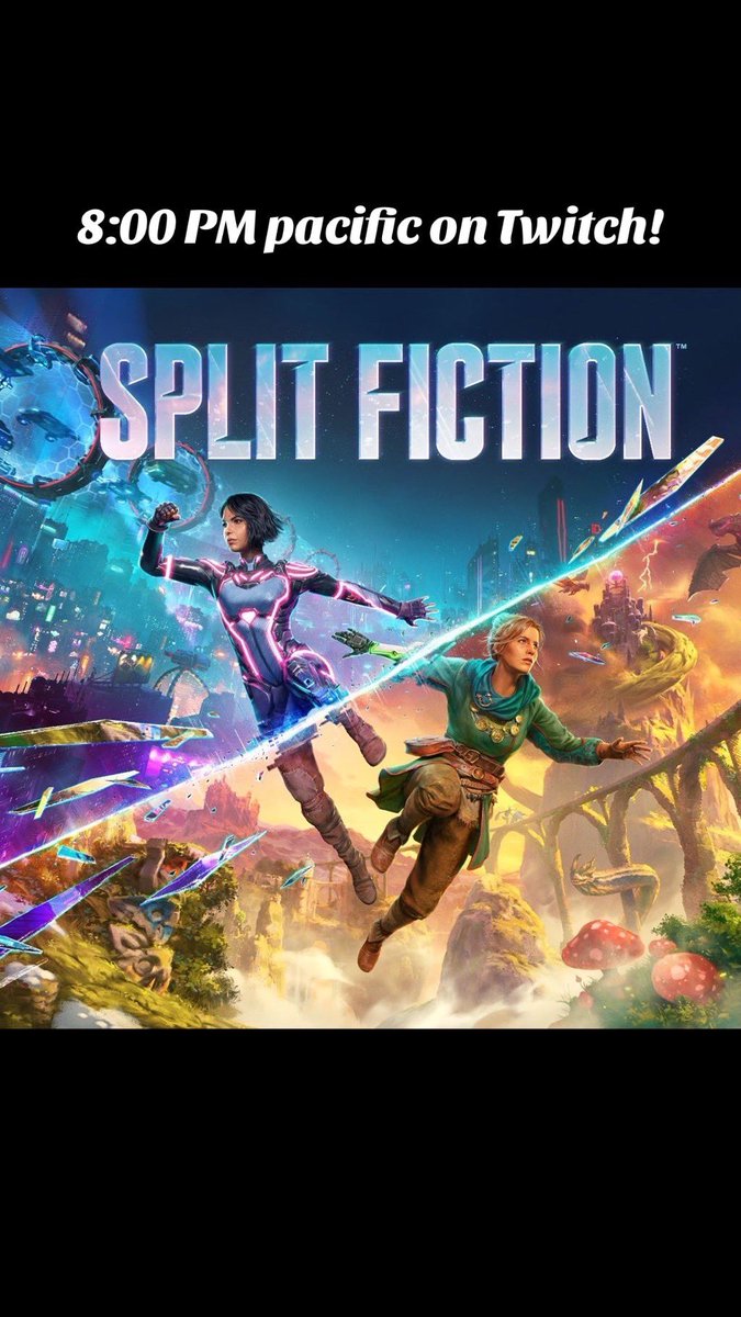 TofSor's tweet image. Come join us this evening as me and Kydomeus get a first look at Split Fiction, the exciting new game from the developers of It Takes Two and A Way Out! #gaming #teamtwisted #sotgaming #splitfiction #splitfictiongameplay