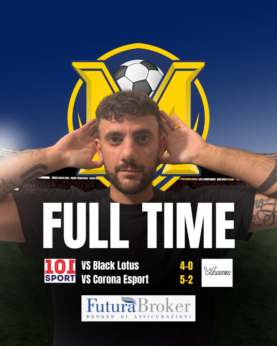 ASD Mates (@asdmates) on Twitter photo 💙FULL TIME💛
<a href="/VPGItaly/">VPG Italy 🇮🇹</a> vs Black Lotus
✅️4-0
⚽️⚽️ <a href="/Manouinho_32x/">Manouinho 💫</a>
⚽️👟 <a href="/MisterSbidel/">Sbidello</a>
👟 <a href="/CFear90/">Francesco Lo Fria TomBrady9087</a>
👟 <a href="/spep_GG/">peppe</a>
⚽️ <a href="/Marco18070292/">cmpj</a>
<a href="/VPLItaly/">VPL Italy 🇮🇹</a> vs <a href="/CORONAESPORTS_/">Corona eSports</a>
✅️5-2
⚽️⚽️👟 <a href="/Manouinho_32x/">Manouinho 💫</a>
👟👟 <a href="/ErDandi_997/">Andrea Loffredi</a>
⚽️⚽️⚽️ <a href="/MisterSbidel/">Sbidello</a>
👟 <a href="/CFear90/">Francesco Lo Fria TomBrady9087</a> 💙FULL TIME💛
<a href="/VPGItaly/">VPG Italy 🇮🇹</a> vs Black Lotus
✅️4-0
⚽️⚽️ <a href="/Manouinho_32x/">Manouinho 💫</a>
⚽️👟 <a href="/MisterSbidel/">Sbidello</a>
👟 <a href="/CFear90/">Francesco Lo Fria TomBrady9087</a>
👟 <a href="/spep_GG/">peppe</a>
⚽️ <a href="/Marco18070292/">cmpj</a>
<a href="/VPLItaly/">VPL Italy 🇮🇹</a> vs <a href="/CORONAESPORTS_/">Corona eSports</a>
✅️5-2
⚽️⚽️👟 <a href="/Manouinho_32x/">Manouinho 💫</a>
👟👟 <a href="/ErDandi_997/">Andrea Loffredi</a>
⚽️⚽️⚽️ <a href="/MisterSbidel/">Sbidello</a>
👟 <a href="/CFear90/">Francesco Lo Fria TomBrady9087</a>