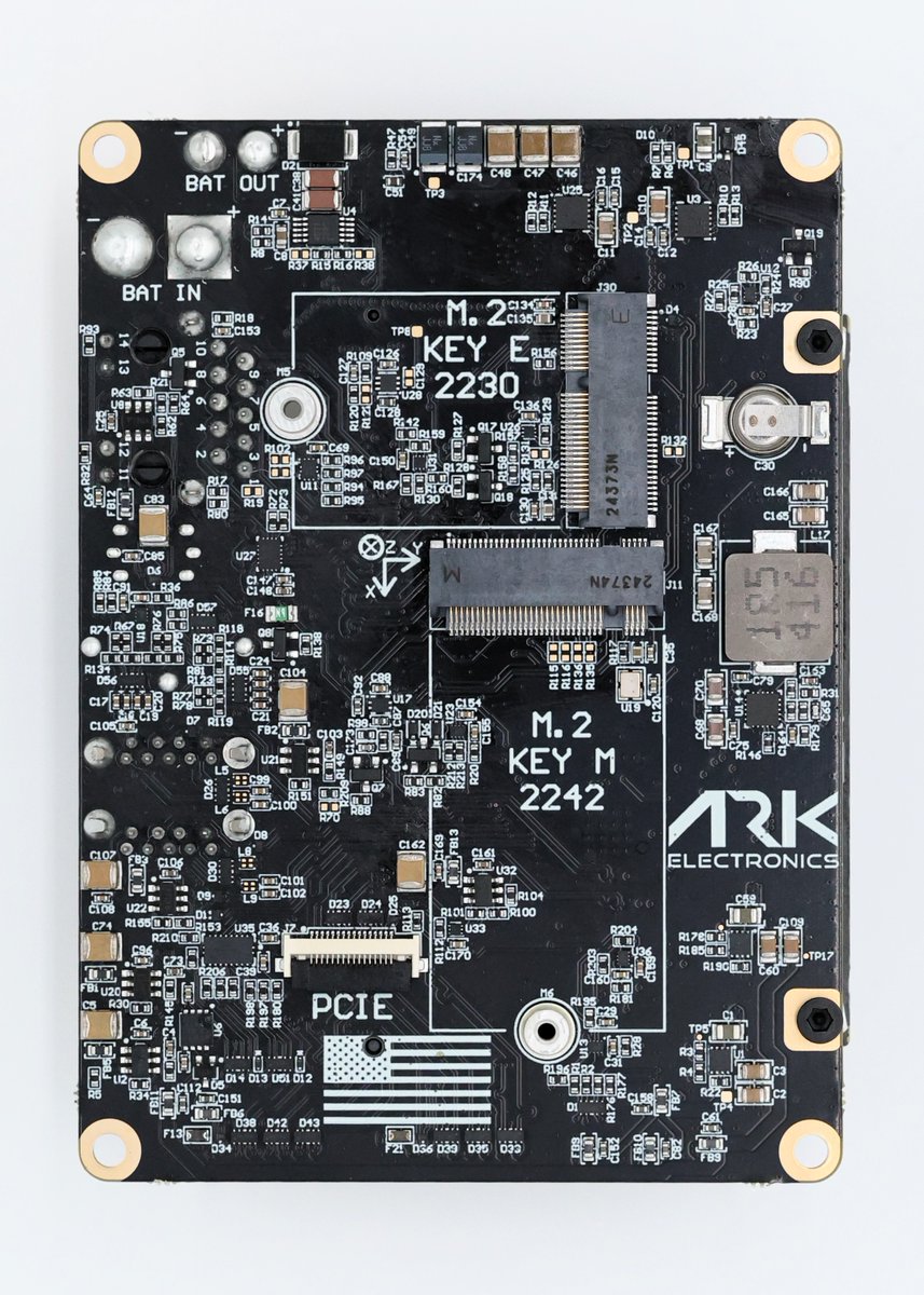 The ARK Just A Jetson prototypes are here!
Key features include:
- 75V battery input through XT60 with on board 5V 8A regulator
- INA238 current and voltage monitor for system power
- Measured XT30 battery output
- Redundant/supplementary 5V power input matching the <a href="/pixhawk/">Pixhawk Autopilot</a>