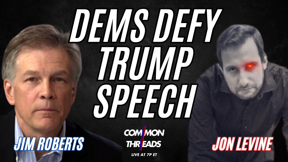 CommonThreads__'s tweet image. Big show tonight!

COMMON THREADS LIVE: @nycjim and @LevineJonathan dissect a week of Washington being Washington.

Tune in right here on X at 7pm with @jd_durkin and join the chat!