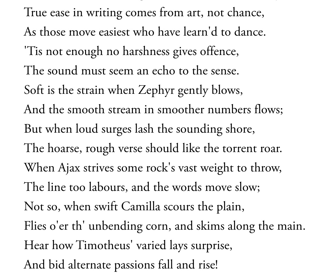 Alexander Pope on the art of writing, in his An Essay on Criticism.