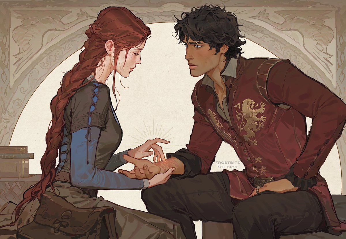 Frostbite.Studios (@frostedsparrow) on Twitter photo Happy late release of The Ragpicker King! 📖🐦⬛⚔️ Had the pleasure of choosing some scenes from TRPK to illustrate for the lovely <a href="/cassieclare/">Cassandra Clare</a>, so here’s Lin and prince Conor! You all know I’m a sucker for a good hurt/comfort trope. ;) #theragpickerking #cassandraclare Happy late release of The Ragpicker King! 📖🐦⬛⚔️ Had the pleasure of choosing some scenes from TRPK to illustrate for the lovely <a href="/cassieclare/">Cassandra Clare</a>, so here’s Lin and prince Conor! You all know I’m a sucker for a good hurt/comfort trope. ;) #theragpickerking #cassandraclare