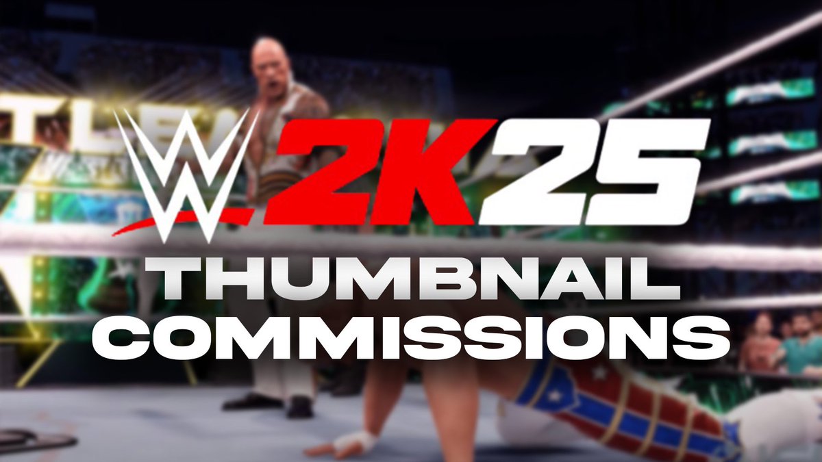 ATTENTION - #WWE2K25 Thumbnails 

Since the game is now in 7 day early access, just wanna say I’ll be taking thumbnail commissions all year round! So if you need some heat, hit my DMs. I’ll get you sorted, always down to work. 🤝🏻