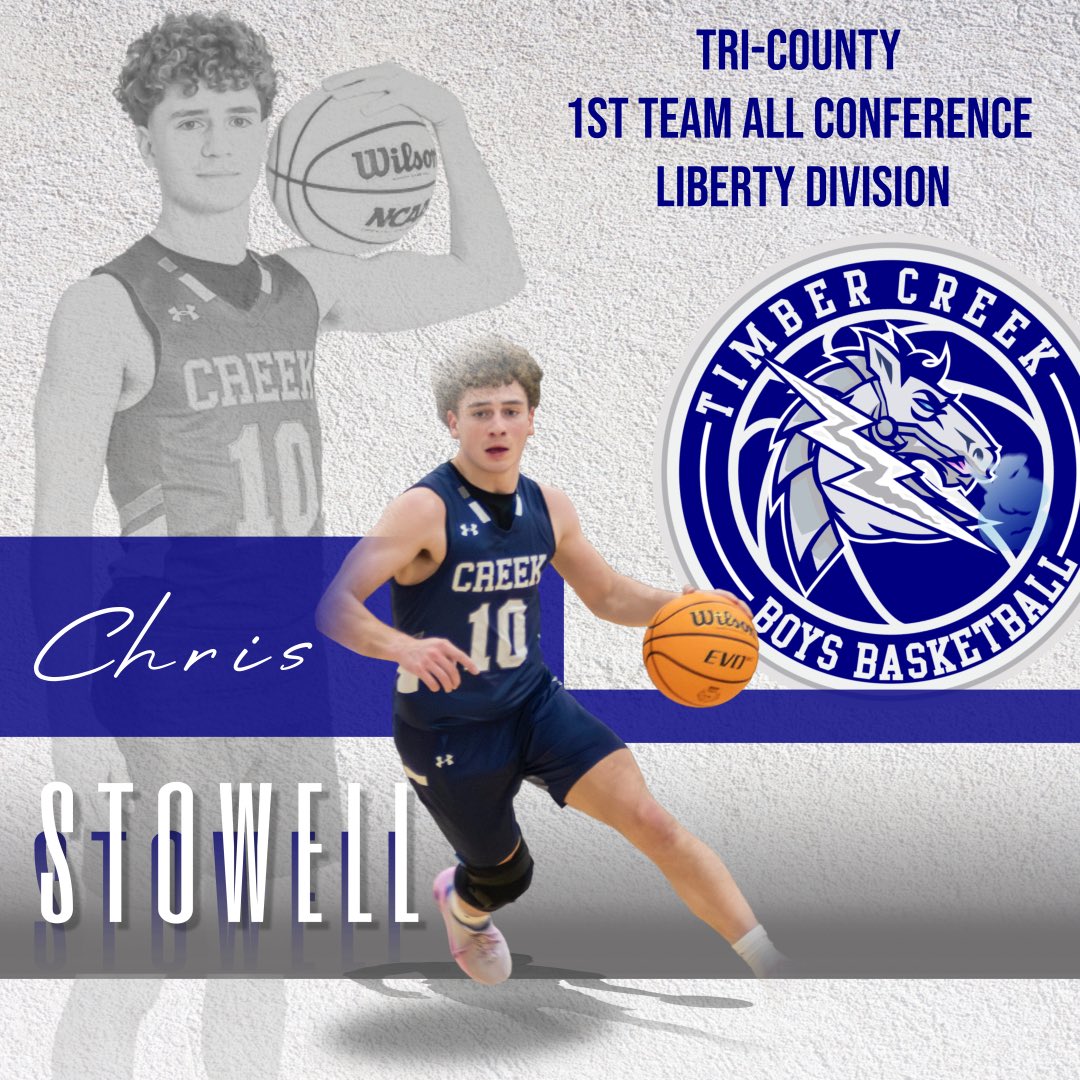 Congratulations to senior, Chris Stowell, on making 1st Team All-Conference Tri-County, Liberty Division!