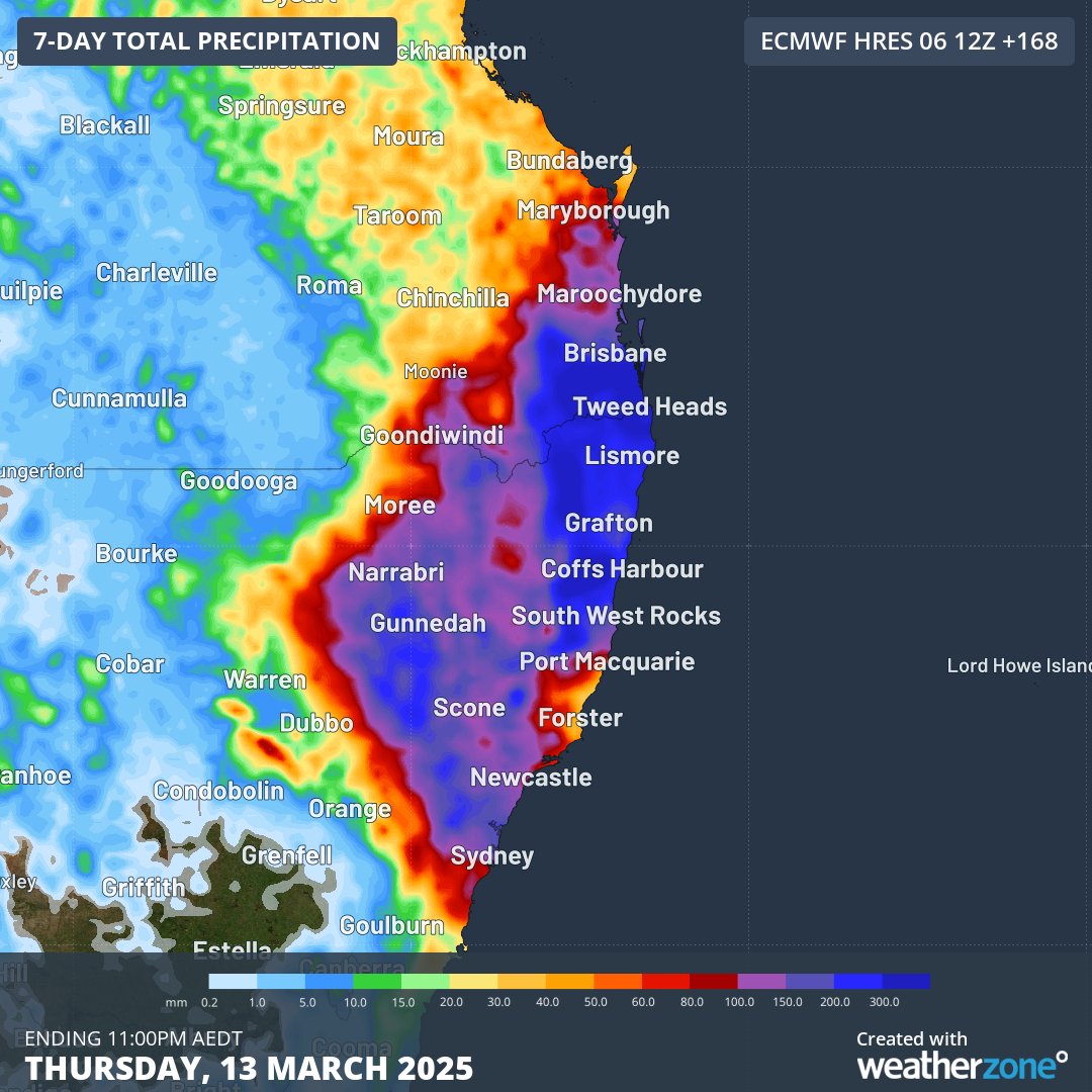 Landfall won't be the end of Tropical Cyclone Alfred's impacts, with severe weather likely to continue over eastern Australia on the weekend. Some models even predict heavy rain spreading south towards Sydney early next week.

More details at: weatherzone.com.au/news/landfall-…