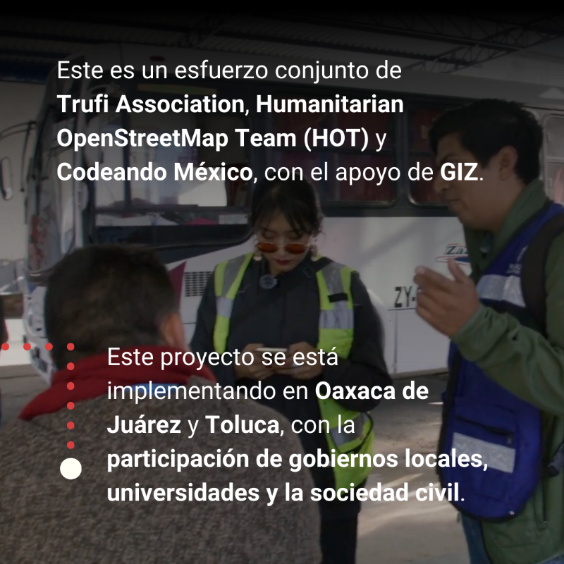 MapHubLAC's tweet photo. 🚍💡Conoce el proyecto de mapeo de transporte público en #México, donde junto a @TrufiAssoc y @CodeandoMexico, con el apoyo de @GIZMexico, generamos datos abiertos en Oaxaca y Toluca para mejorar la movilidad.